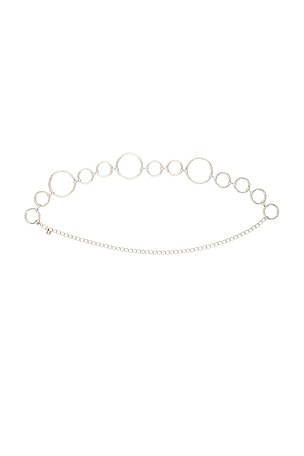petit moments Circle Chain Belt in Metallic Silver