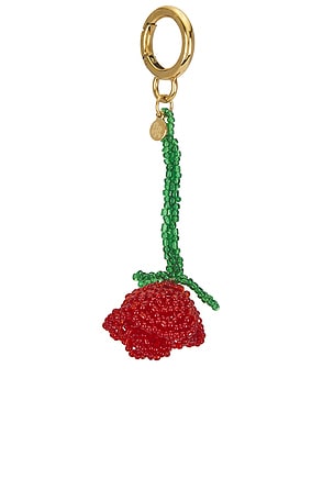petit moments Beaded Rosette Keychain