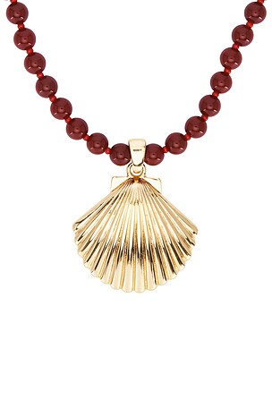 petit moments Creek Necklace in Metallic Gold,Burgundy