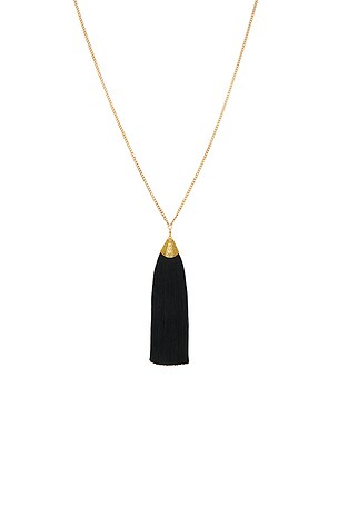 petit moments Vibes Tassel Necklace in Metallic Gold