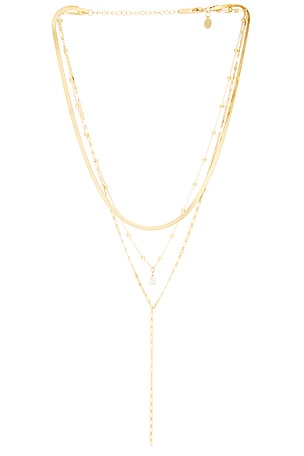 Layered Stone Lariat Necklace petit moments