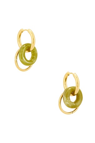 Jade Circle Hoop Earrings petit moments