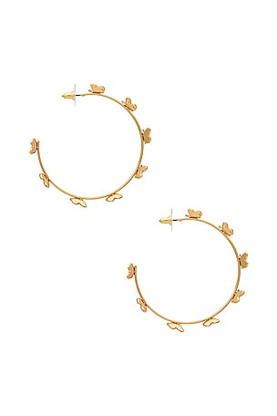 petit moments x The Montana Experience Halley Hoops in Metallic Gold