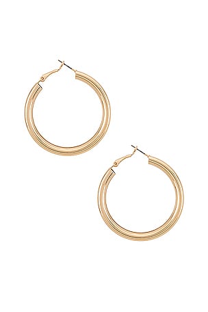 petit moments Gretchen Hoops in Metallic Gold