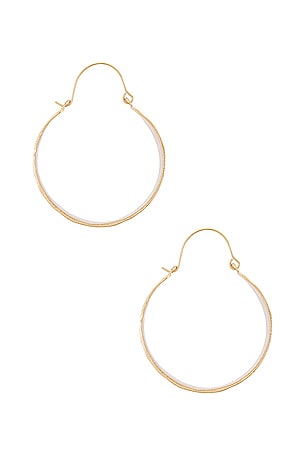 petit moments Terrain Hoop Earring in Metallic Gold