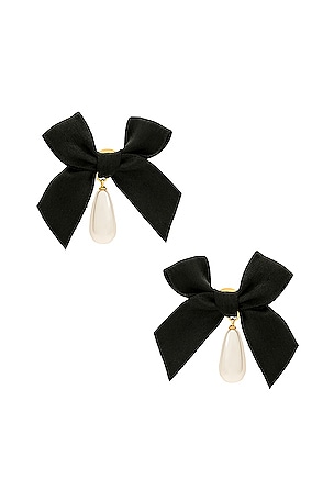 Bow Drop Pearl Earrings petit moments