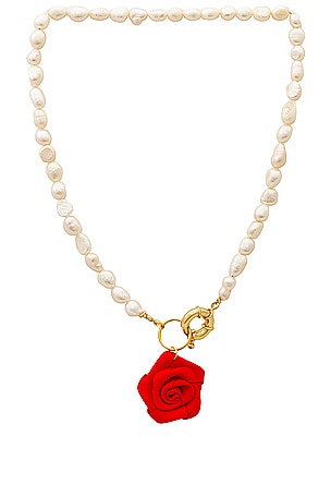 Rosette Pearl Necklace petit moments