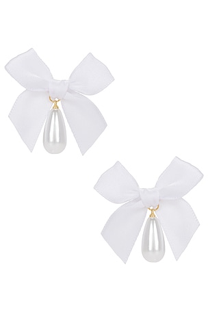 Bow Drop Pearl Earrings petit moments