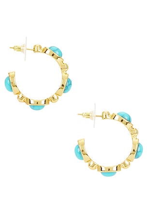 petit moments Bari Hoops in Teal