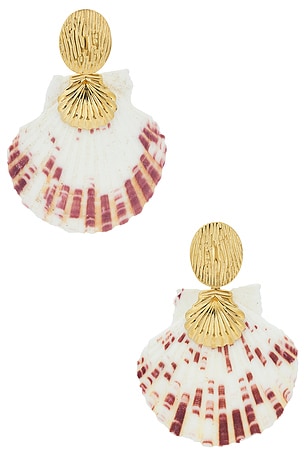 Embellished Shell Earrings petit moments