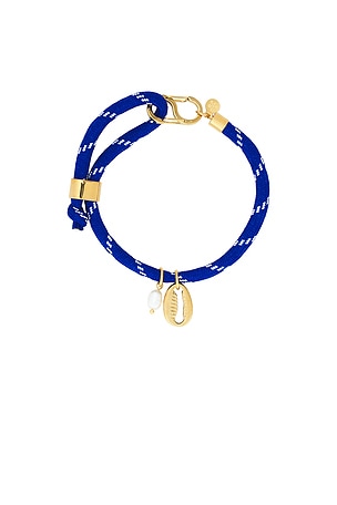 petit moments Adjustable Paracord Charm Bracelet in Navy