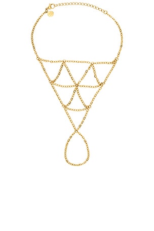 petit moments Boho Bay Hand Chain in Metallic Gold