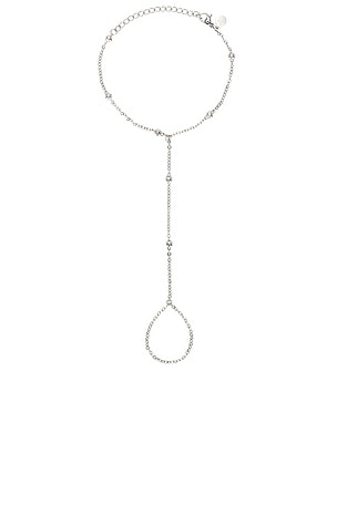 petit moments Sol Hand Chain Bracelet in Metallic Silver