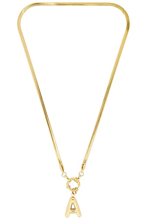 Bubble Initial Herringbone Necklace petit moments