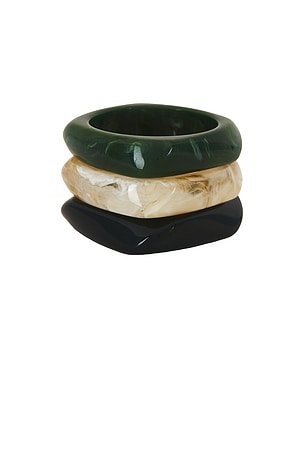 petit moments Party Cuff Set Of 3 in Black