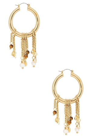 petit moments Dune Hoop Earrings in Metallic Gold