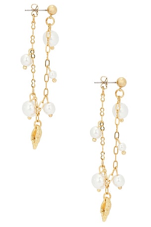 petit moments Dune Earrings in Metallic Gold