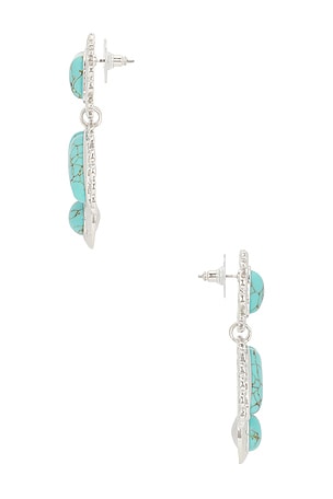 petit moments Wisteria Earrings in Metallic Silver,Teal
