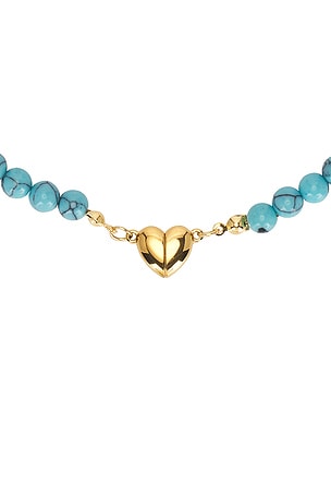 petit moments Celeste Necklace in Metallic Gold,Teal