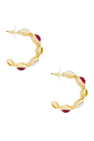 petit moments Sevilla Hoop Earrings in Metallic Gold