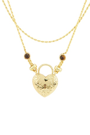 petit moments Keepsake Necklace in Metallic Gold