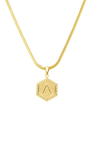 petit moments Initial Pendant Necklace in Metallic Gold