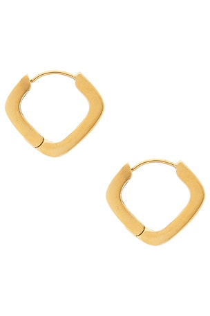 petit moments Pave Triangle Huggies in Metallic Gold