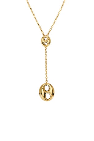 petit moments Link Drop Necklace in Metallic Gold