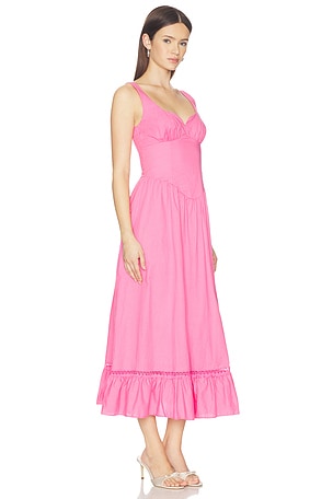 PEIXOTO Liam Midi Dress in Pink