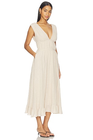 PEIXOTO Ava Midi Dress in Beige
