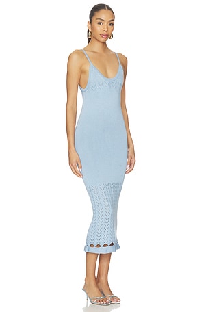 PEIXOTO Nora Knit Midi Dress in Baby Blue