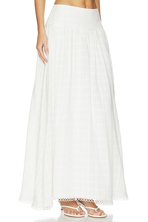 PEIXOTO Camila Maxi Skirt in White