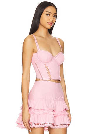 PEIXOTO Sasha Corset Top in Pink