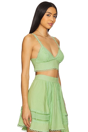 PEIXOTO Jasmine Crop Top in Green