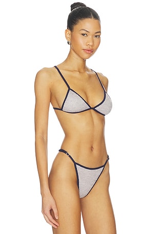 PEIXOTO Bomba Bikini Top in Navy