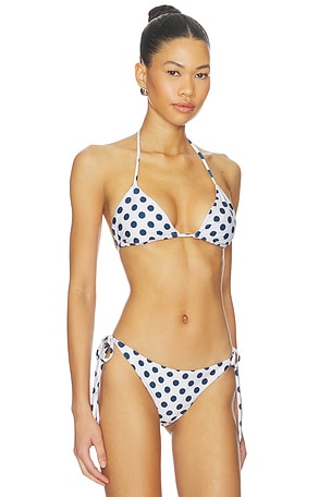 PEIXOTO Fifi Bikini Top in Navy