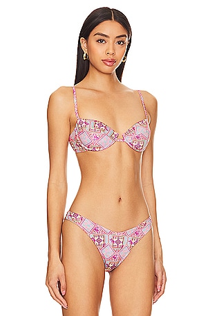 PEIXOTO Lara Bikini Top in Pink