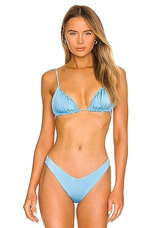 Vintage Chic Blue Abstract Swimsuit Halter Top – Monica Hansen Beachwear