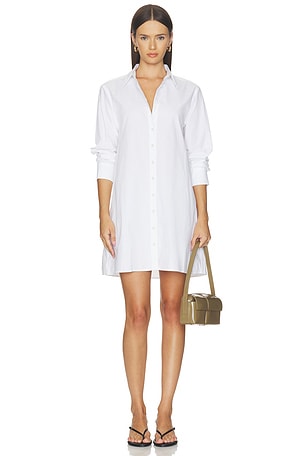 Felicia Cotton Poplin Button Down Dress perfectwhitetee