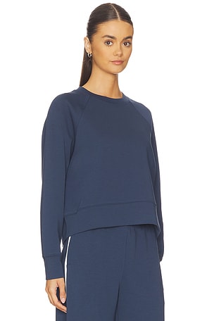 perfectwhitetee Travel Crew Neck Sweatshirt in Navy