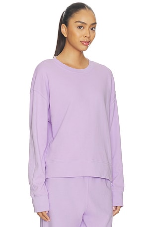 perfectwhitetee Tyler French Terry Pullover Sweatshirt in Lavender