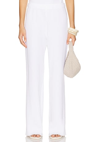 perfectwhitetee Shane Waffle Pants in White