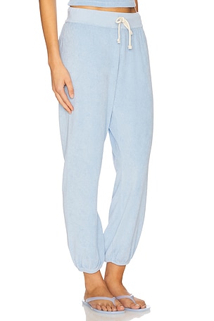 perfectwhitetee Loop Terry Jogger in Baby Blue