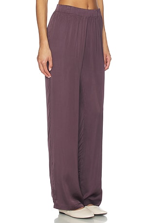 perfectwhitetee Camile Wide Leg Pant in Chocolate