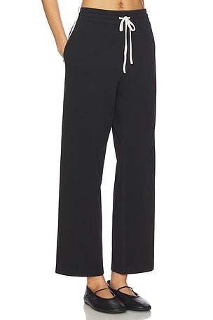 perfectwhitetee Claud Travel Track Pant in Black