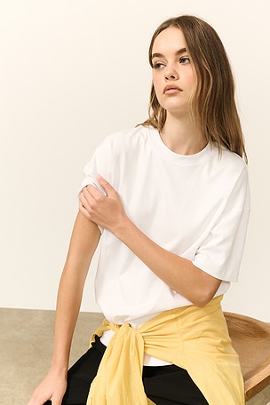 Camryn Oversized Heavy Cotton Tee perfectwhitetee
