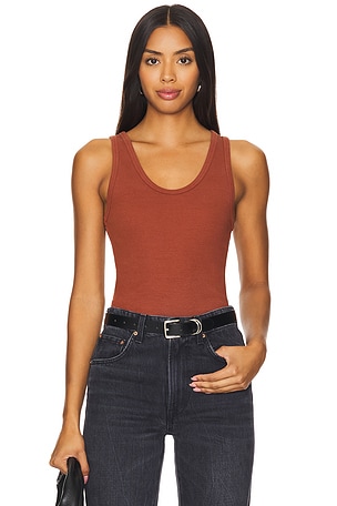 Structured Rib Bra Friendly Tank Topperfectwhitetee$62