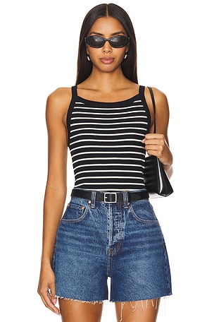 Rib Stripe Tank Top perfectwhitetee