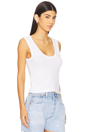 perfectwhitetee Khara Scoop Tank in White