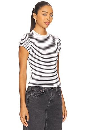 perfectwhitetee Stripe Tee in Navy